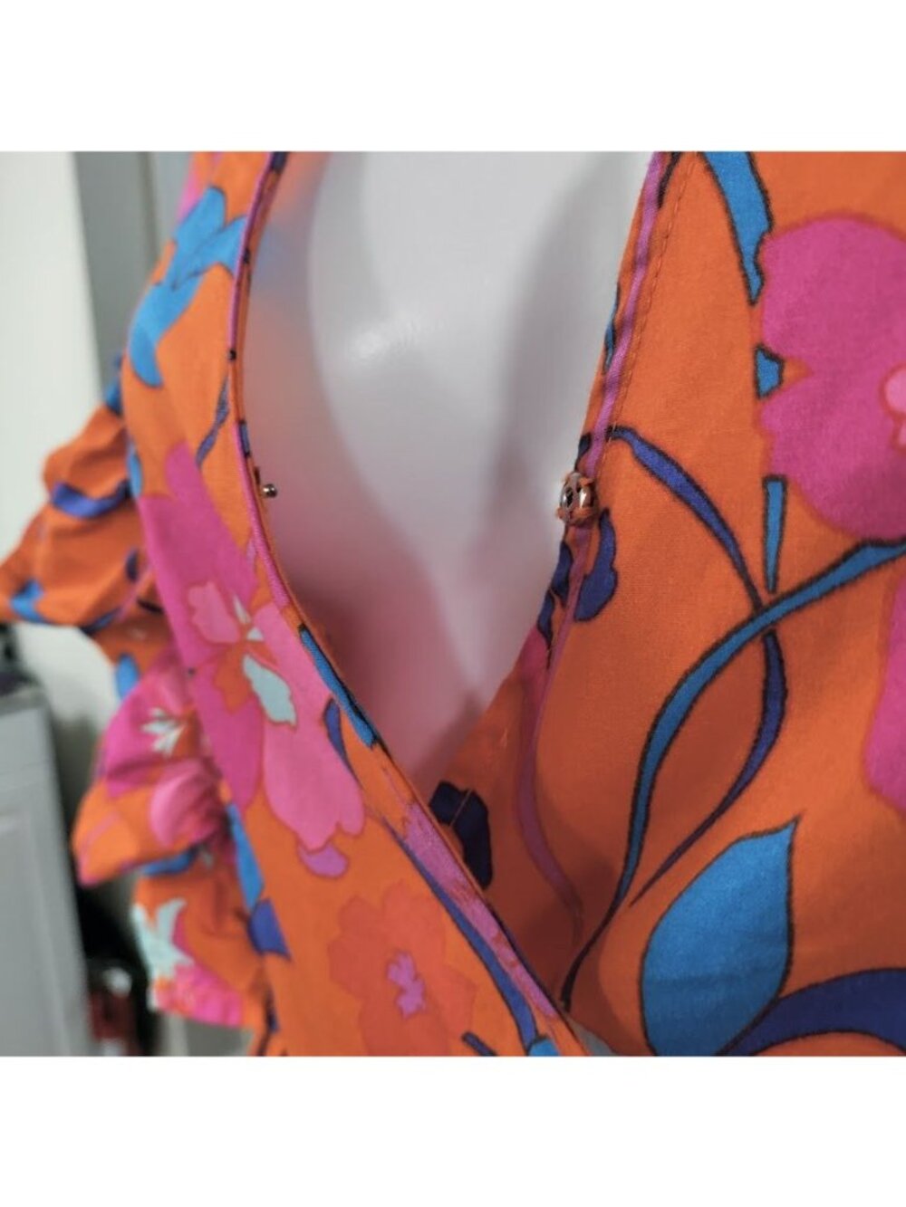 Roberto Rodriguez Dress M Floral Whimsy Boho Ruffle Tiered Midi Maxi Festival - Picture 8 of 16